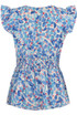 Gathered Floral Print Top