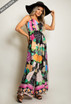 Wide Leg Satin Floral Print Jumpsuit