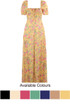 Milkmaid Floral Maxi Dress With Slit
