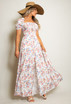 Milkmaid Floral Maxi Dress With Slit