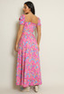 Milkmaid Floral Maxi Dress With Slit