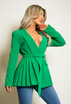 Pleated Asymmetric Blazer