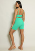 Ribbed Crop Tops & Cycling Shorts Set