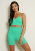 Ribbed Crop Tops & Cycling Shorts Set