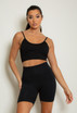 Ribbed Crop Tops & Cycling Shorts Set
