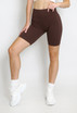 High Waist Ribbed Cycling Shorts