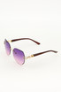 Rimless Sunglasses With Gold Embossed Arm Detail