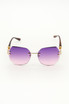 Rimless Sunglasses With Gold Embossed Arm Detail