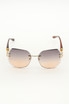 Rimless Sunglasses With Gold Embossed Arm Detail