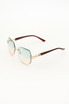 Rimless Sunglasses With Gold Embossed Arm Detail