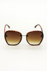 Oversized Statement Sunglasses With Gold Bridge