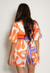 Abstract Print Satin Playsuit