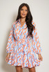 Printed Skater Shirt Dress