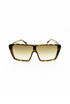 Vintage Inspired Visor Sunglasses In Tortoiseshell 