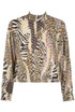 Animal Printed High Neck Blouse