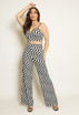 Retro Print Bralet & Wide Leg Trouser Set