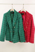 Tweed Woven Double Breasted Blazer