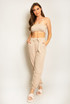 Cropped Bandeau Top And Joggers Set