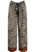 Zebra Printed Wide Leg Trouser
