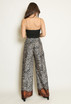 Zebra Printed Wide Leg Trouser