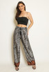 Zebra Printed Wide Leg Trouser
