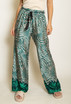 Zebra Printed Wide Leg Trouser