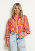 Floral Print Tie Front Blouse Floral Print Tie Front Blouse
