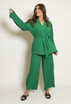 Pleated Belted Blouse & Trouser Set