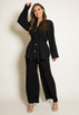 Pleated Belted Blouse & Trouser Set