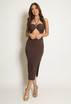 Ribbed Knit Halter Midi Dress