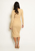 Ruched Trim Knitted Midi Dress