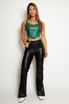PU Corset Crop Top