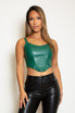 PU Corset Crop Top