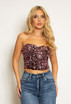 Sequin Bandeau Corset Top