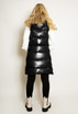 High Shine Sleeveless Long Puffer Jacket