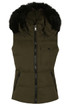 Puffer Gilet With Faux Fur Tim