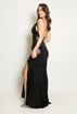 Metallic Cowl Neck Maxi Dress