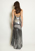 Metallic Cowl Neck Maxi Dress