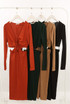 Key Hole Cut Out Midi Dress