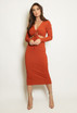 Key Hole Cut Out Midi Dress