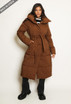 Tie Belt Puffer Coat 