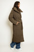 Tie Belt Puffer Coat 