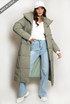 Tie Belt Puffer Coat 