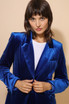 One Button Velvet Blazer