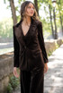 One Button Velvet Blazer And Trouser Set One Button Velvet Blazer And Trouser Set