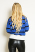 Roll Neck Striped Knitted Jumper
