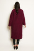 Chevron Stripe Wool Look Coat