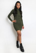 High Neck Knitted Midi Dress