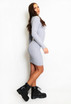 High Neck Knitted Midi Dress