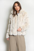 Faux Fur PU Hooded Jacket